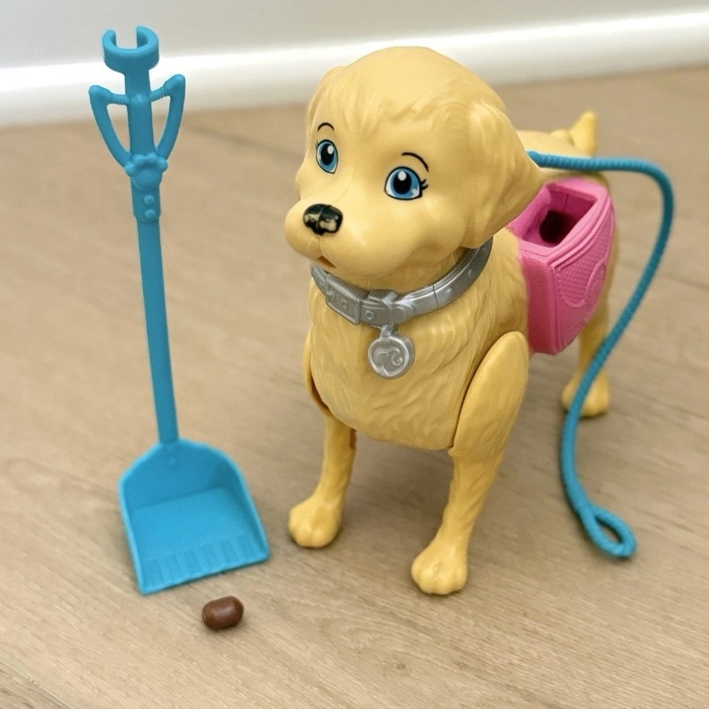 Mattel Barbie Wind Up Walk & Potty Pup Golden Retriever Dog Toy